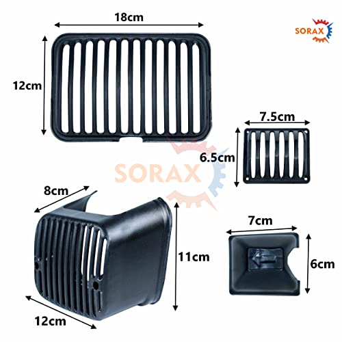 SORAX Heavy Quality Headlight Grill Set Including Tail Light & Indicator Protection for Hero Splendor Motorcycles (Set of 1Pcs) - Image 5