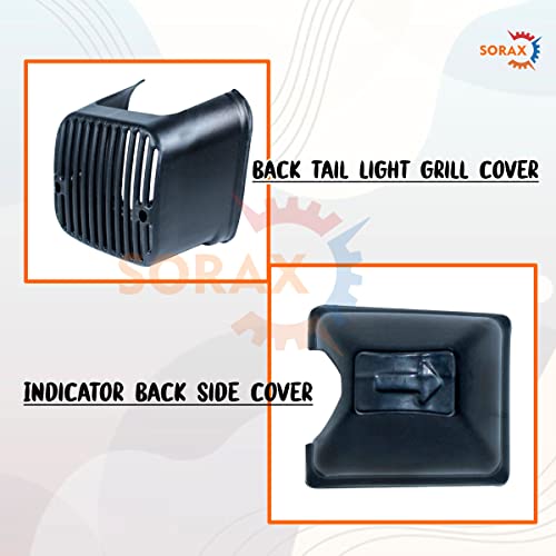 SORAX Heavy Quality Headlight Grill Set Including Tail Light & Indicator Protection for Hero Splendor Motorcycles (Set of 1Pcs) - Image 3