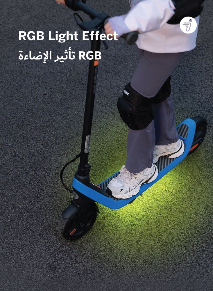 ninebot Segway C2 Lite Kids Electric Scooter, Three Speed Modes 16 km/h Fast Scooter, 9 km Long Range & 130W Powerful Motor, RGB Light Effects, For 6 – 10 Years Old, 50 kg Rider Limit Kids Scooter - Image 5