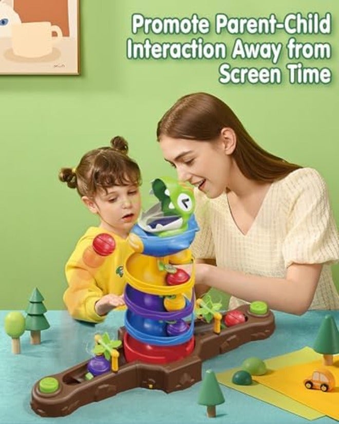 Humzo Dinosaur Ball Drop Toy for Kids, Spin Twister Montessori Gift - Image 4