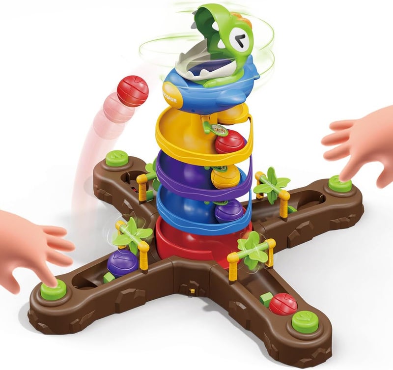 Humzo Dinosaur Ball Drop Toy for Kids, Spin Twister Montessori Gift - Image 1