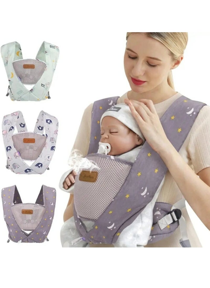 Generic - Baby Carrier With Hip Seat, Baby Carrier Newborn To Toddler, Detachable Baby Hip Seat Carrier For 7-66Lbs, All Seasons Baby Holder Carrier, All Position. - Image 1