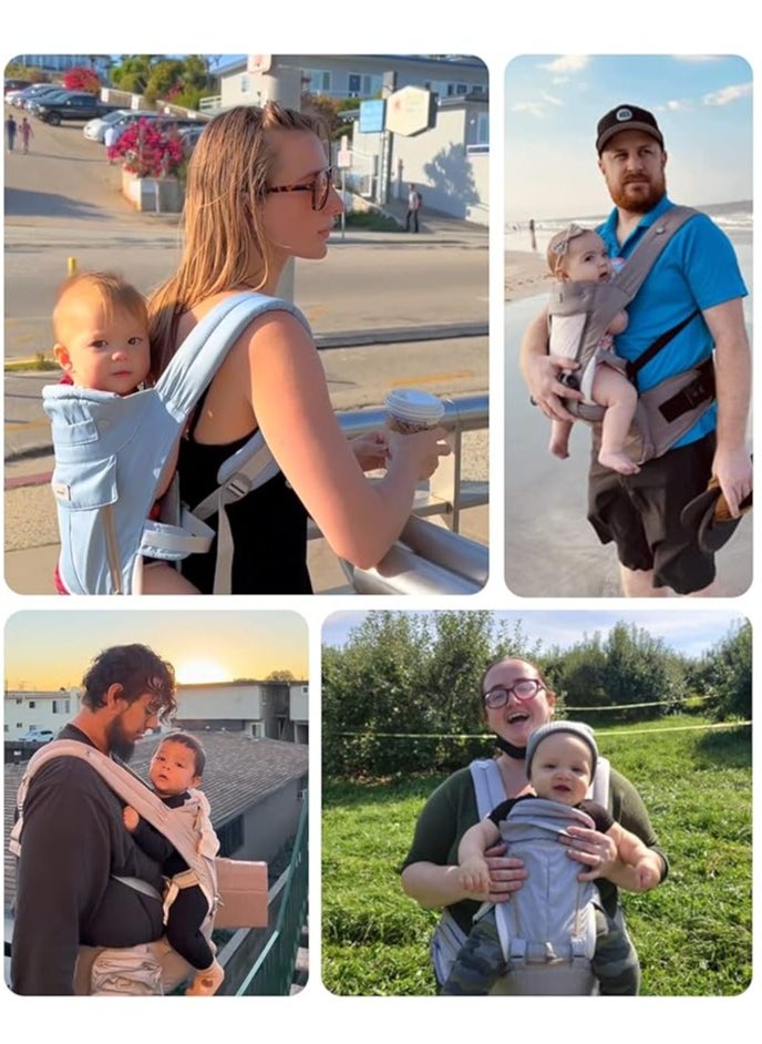 Generic - Baby Carrier With Hip Seat, Baby Carrier Newborn To Toddler, Detachable Baby Hip Seat Carrier For 7-66Lbs, All Seasons Baby Holder Carrier, All Position. - Image 1