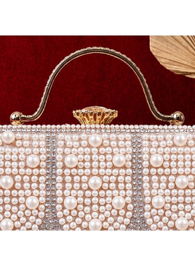 JOHN PAULS Luxury Perlina Handmade Clutch Bag for Women Embroidered Evening Purse & Wedding Guest Bag with Gold Chain Strap Elegant Bridal Clutch Purse, Party Purse, & Formal Handbag for Women - Image 4