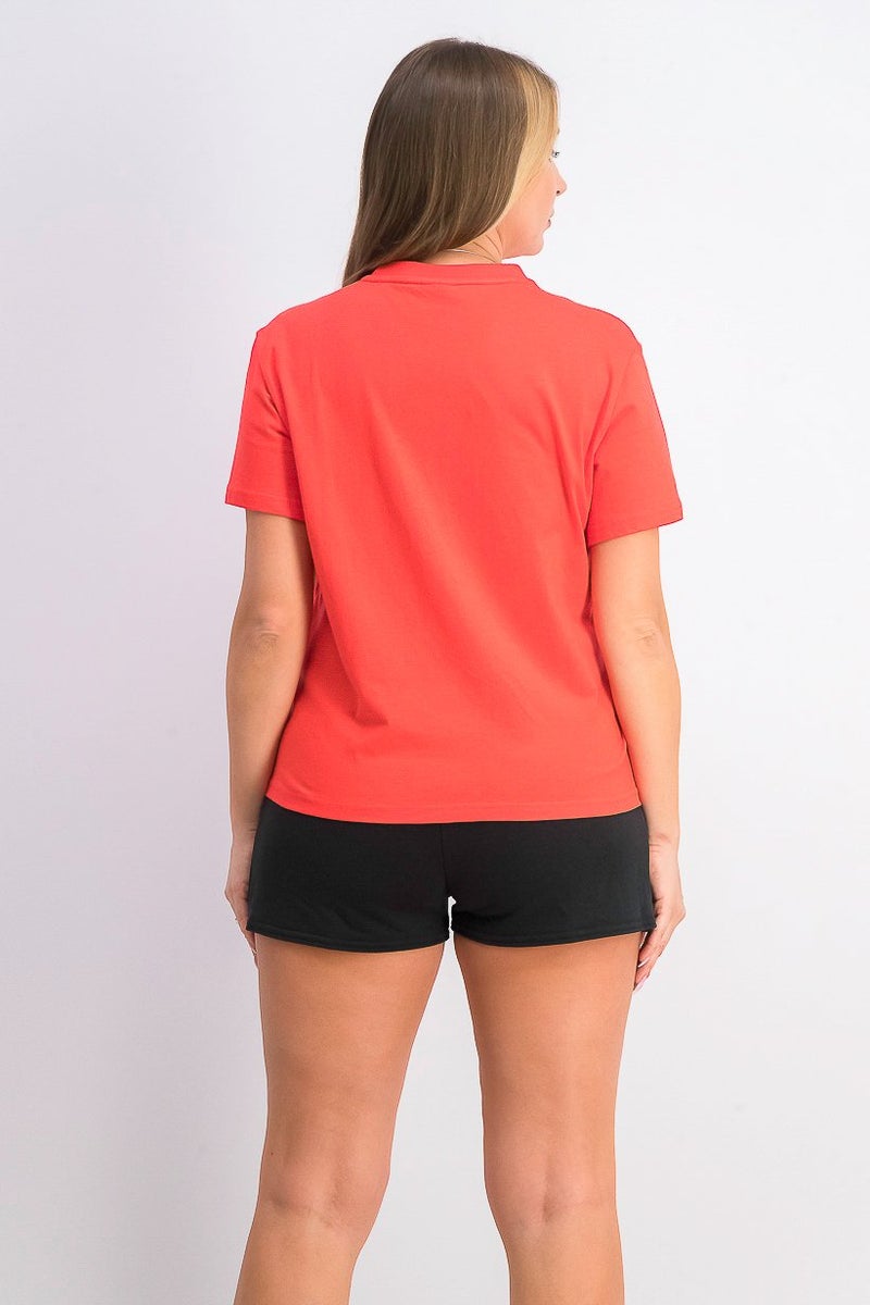 PUMA تي شيرت رياضي نسائي بأكمام قصيرة، خارجي، وردي فاتح - Image 3