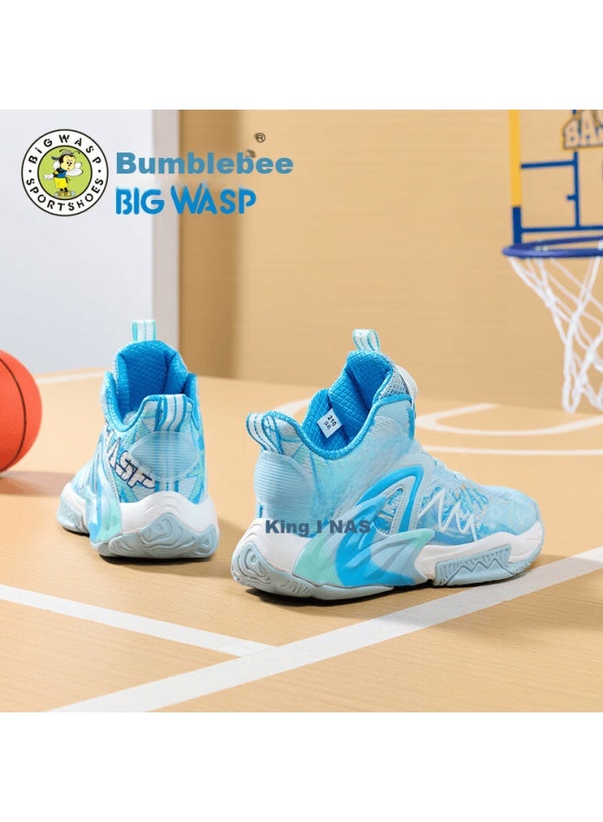 Bumblebee Kids Youth Basketball Shoes Spring Boys Sports Shoes D1523318893l Sky Blue Size 29