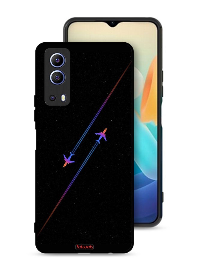 Tolwak Vivo Y72 5G Protective Case Cover Airplanes Art - Image 1