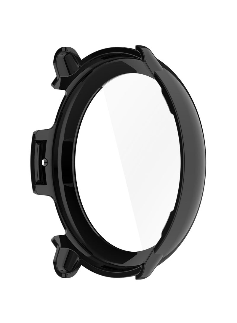 Case for Amazfit Active 2 Hard PC + Tempered Screen Film Integrated Dust-Proof Watch Cover Compatible with Amazfit Active 2 (Black)  - Image 5