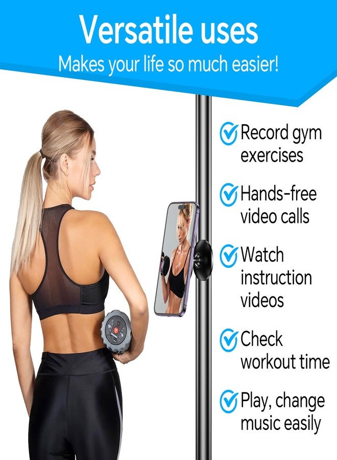 Coolpow Gym Magnetic Phone Holder Mount for MagSafe【All Metal】Dual Magnetic Phone Holder for Gym Accessories Attach to Metal Surface, Gym Phone Holder Magnet for iPhone 16 15 14 13 Pro Max Gift for Men Women - Image 4