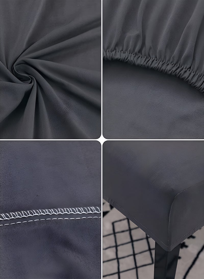 توشيونيكس غطاء كرسي طعام مطاطي من الإسباندكس T113619 | غطاء كرسي مرن مانع للانزلاق وقابل للغسل لغرفة الطعام والمطبخ وغرفة المعيشة | واقي كرسي بمقاس عالمي - Image 4