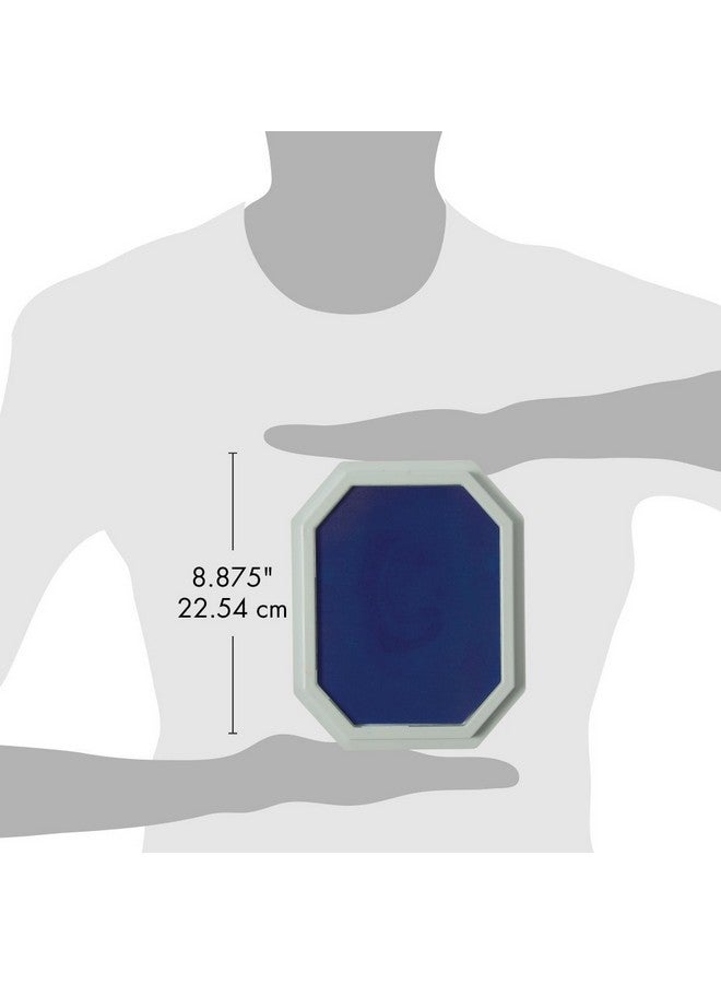 Constructive Playthings Large Washable Stamp Pad For Kids Rubber Ink Pads Use In Art Classrooms Or For Scrapbook Supplies Blue Colored Ink Toddler Toys For Ages 3 Years & Up - Image 4