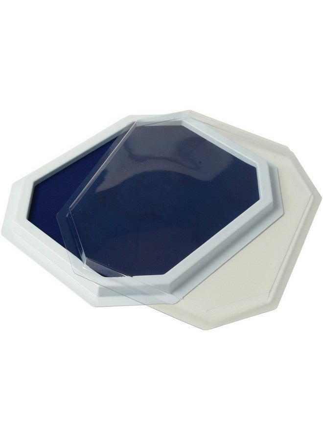 Constructive Playthings Large Washable Stamp Pad For Kids Rubber Ink Pads Use In Art Classrooms Or For Scrapbook Supplies Blue Colored Ink Toddler Toys For Ages 3 Years & Up - Image 3