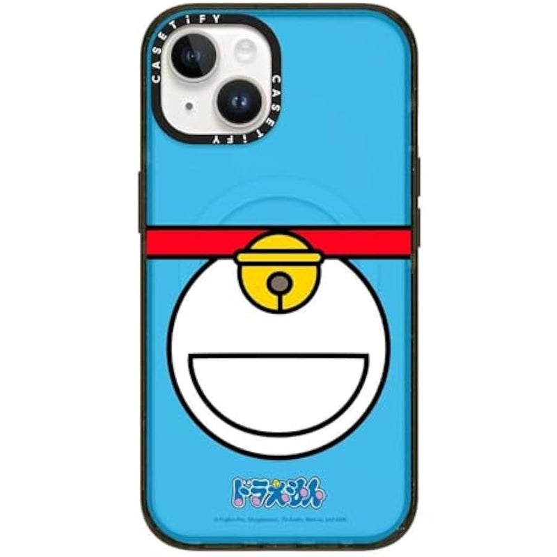 Casetify Impact Case for iPhone 14 【Doraemon Co-Lab / 8.2ft Drop Protection/Compatible with Magsafe】 - Doraemon Bell - Clear Black - Image 1