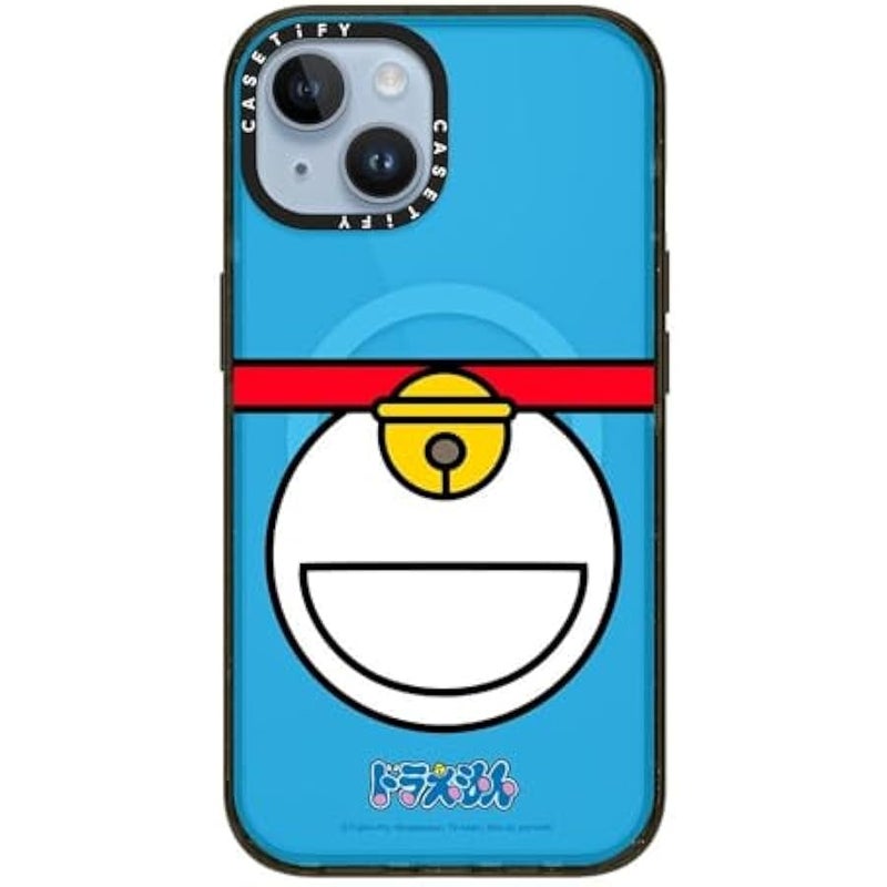 Casetify Impact Case for iPhone 14 【Doraemon Co-Lab / 8.2ft Drop Protection/Compatible with Magsafe】 - Doraemon Bell - Clear Black - Image 4