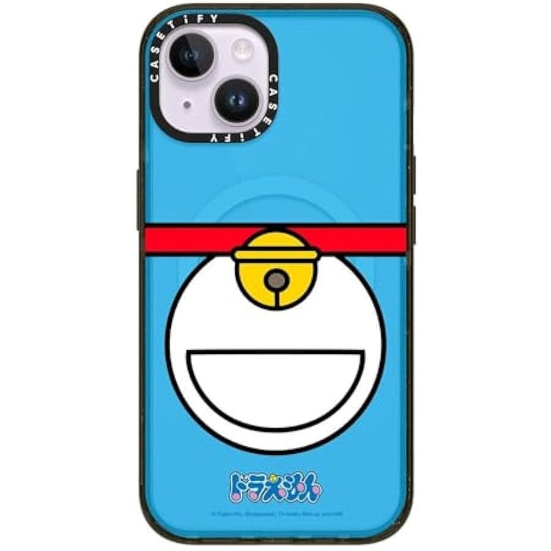 Casetify Impact Case for iPhone 14 【Doraemon Co-Lab / 8.2ft Drop Protection/Compatible with Magsafe】 - Doraemon Bell - Clear Black - Image 2