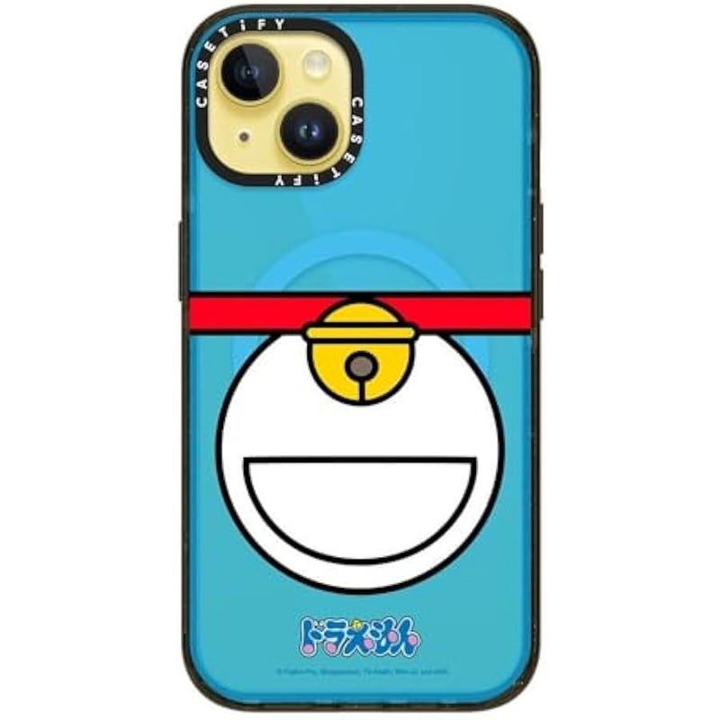 Casetify Impact Case for iPhone 14 【Doraemon Co-Lab / 8.2ft Drop Protection/Compatible with Magsafe】 - Doraemon Bell - Clear Black - Image 3