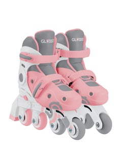 GLOBBER Learning 2-In-1 Inline Adjustable Skates (Pastel Pink, S/M)  - Image 1