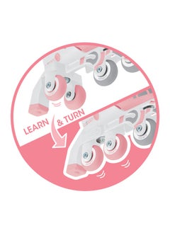 GLOBBER Learning 2-In-1 Inline Adjustable Skates (Pastel Pink, S/M)  - Image 5