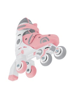 GLOBBER Learning 2-In-1 Inline Adjustable Skates (Pastel Pink, S/M)  - Image 3