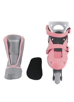GLOBBER Learning 2-In-1 Inline Adjustable Skates (Pastel Pink, S/M)  - Image 4