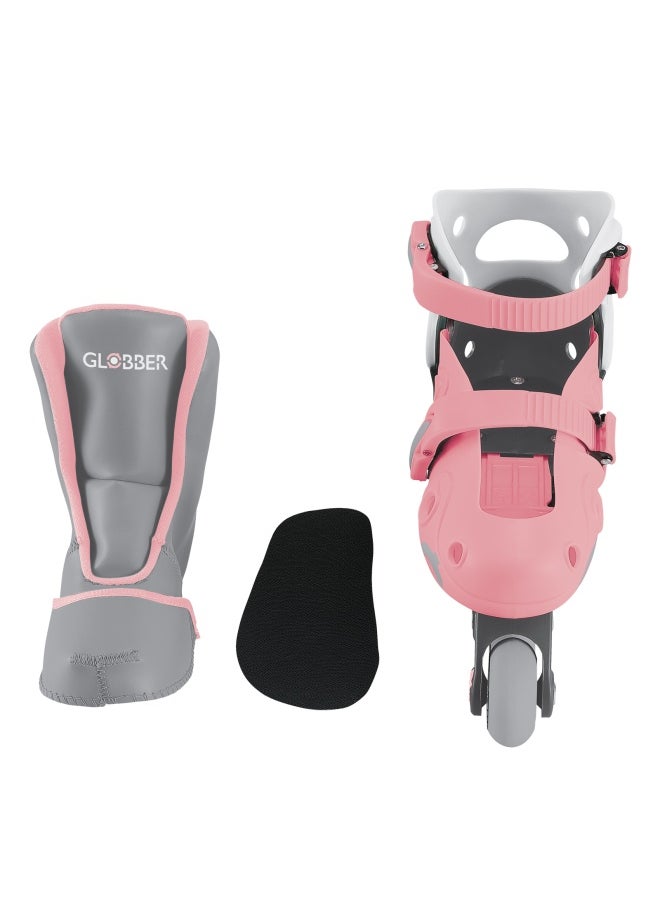 GLOBBER - Learning 2-In-1 Inline Adjustable Skates (Pastel Pink, S/M) - Image 1