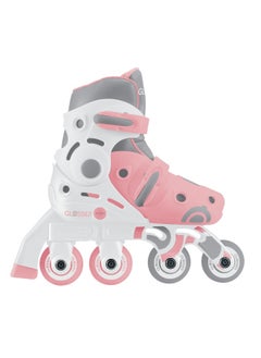 GLOBBER Learning 2-In-1 Inline Adjustable Skates (Pastel Pink, S/M)  - Image 2