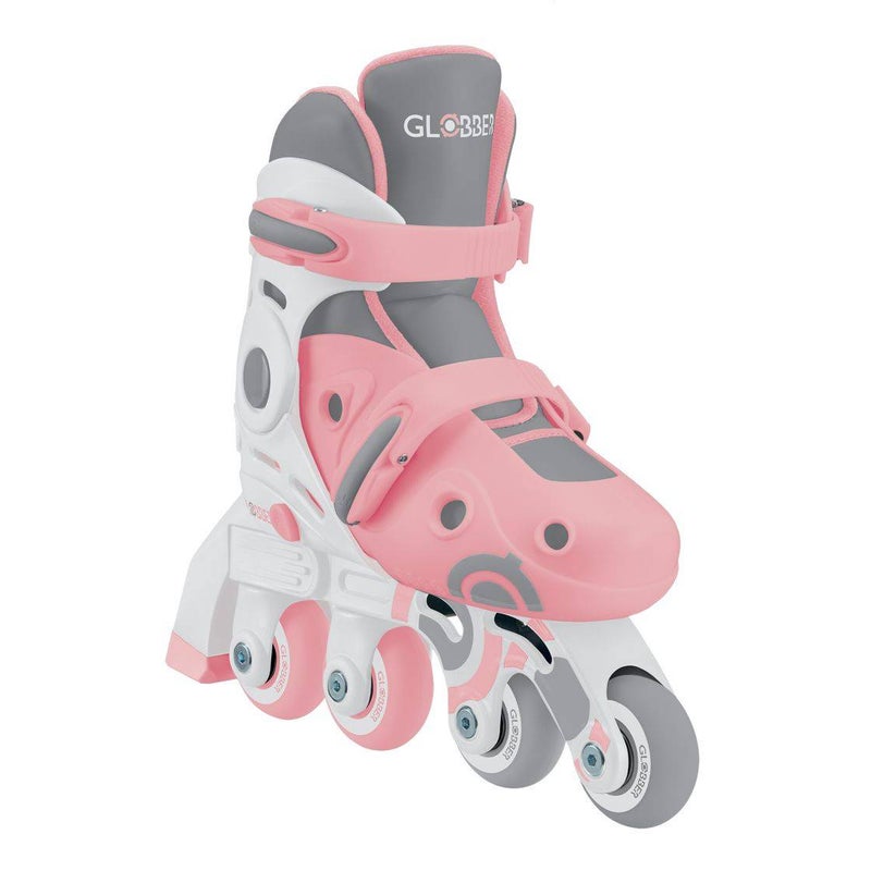 Globber Learning 2-in-1 Inline and Quad Combo Skates (S/M, EU 29-32, Pink/Grey) - Image 2
