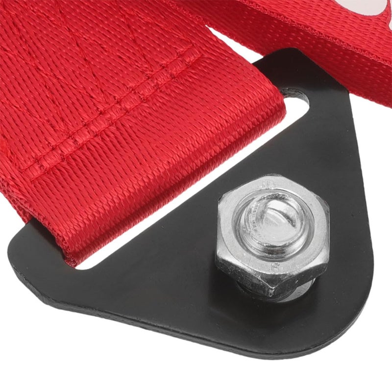 Heavy Duty Tow Strap Polyester Webbing 2 Pcs with Reinforced Loops for Car Bumper Towing - Image 4