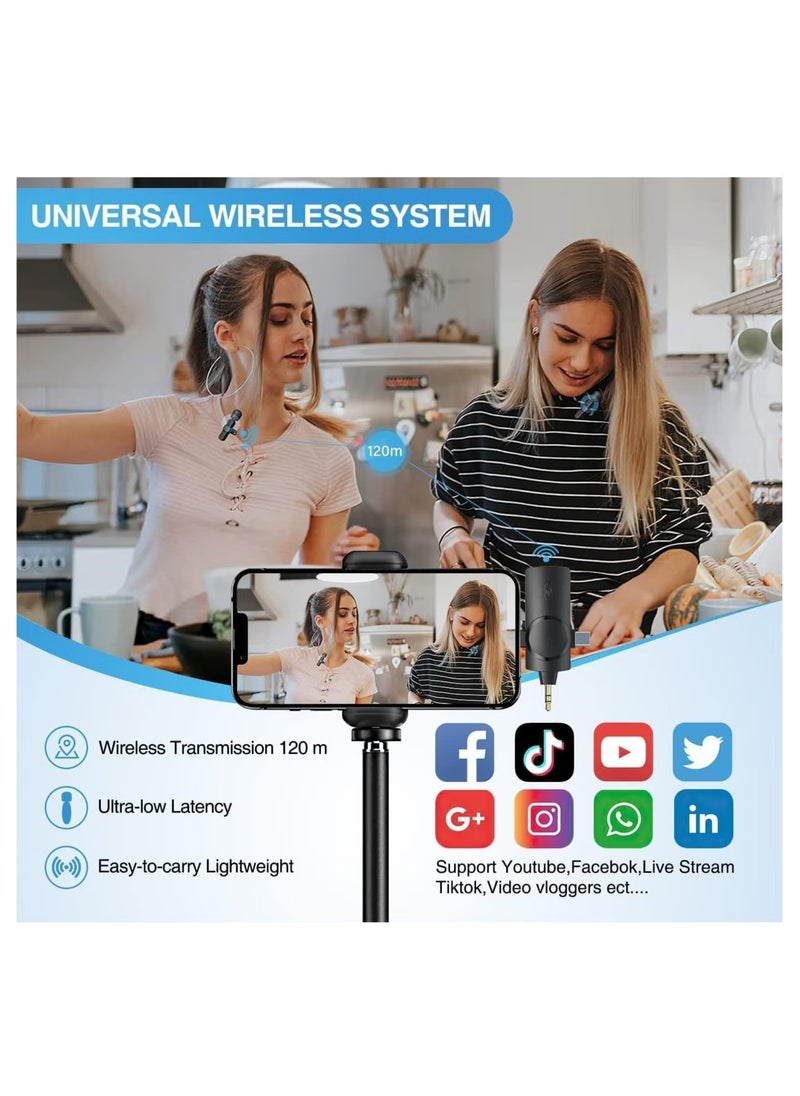 TIGER - Wireless Lavalier Lapel Microphone for iPhone, iPad, Android, and Camera – Plug-and-Play, 7-Hour Long Working Time, High-Quality Audio for Interview, Video, Podcast, Vlog, YouTube, Portable, Easy to Use, Clear Sound for Creators - Image 1