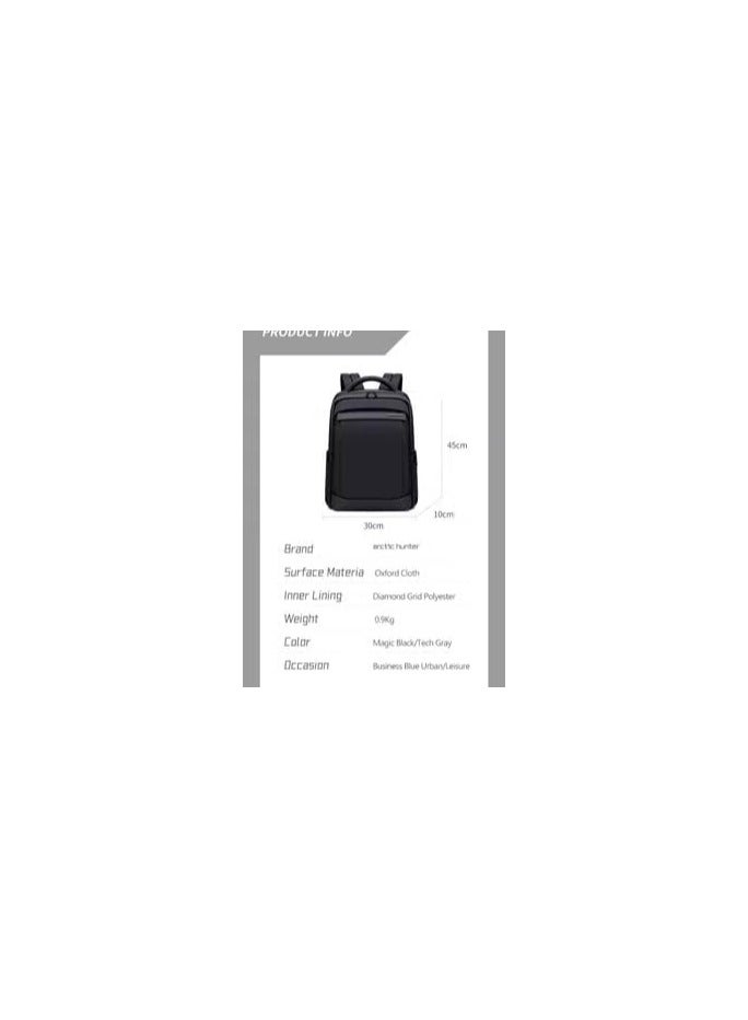 ah arctic hunter Anti-Theft Laptop Backpack,Waterproof Backpack for Men and Women Backpack for Laptop15.6 Inches and with USB Port Padded Backrest, Ideal for Office Travel B00478  - Image 4