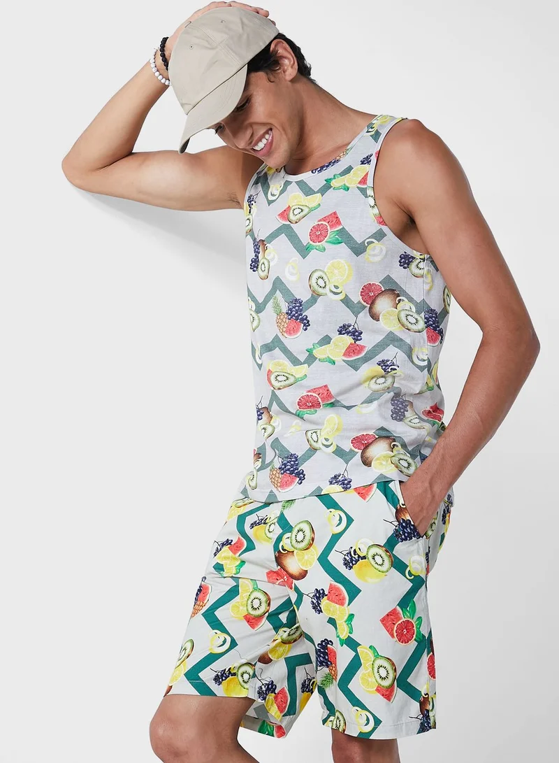 Koovs Koovs Resort Print Vest