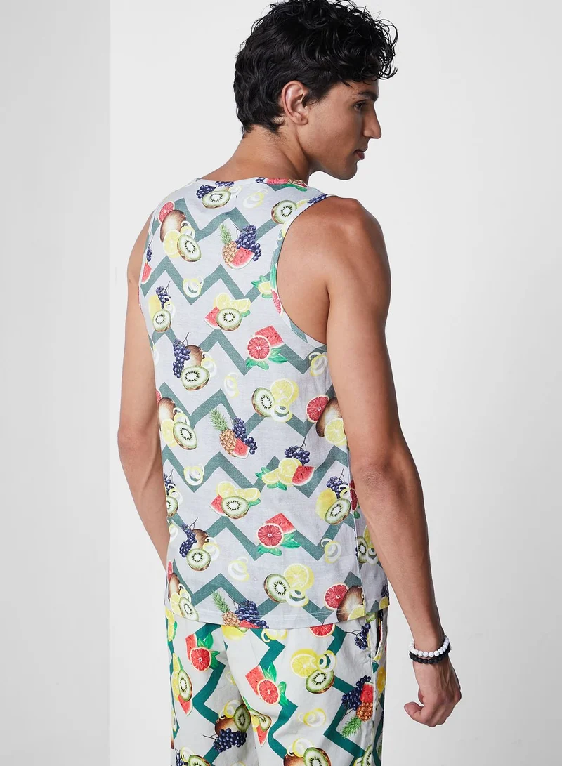 Koovs Koovs Resort Print Vest