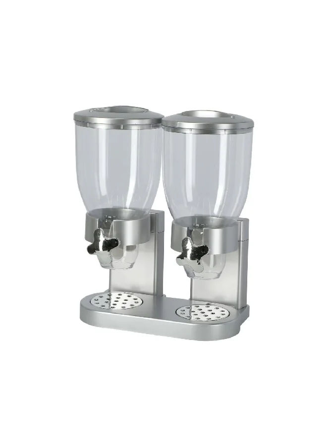 Felli Duo Cereal Dispenser Silver and Clear 3 L PCD2-S
