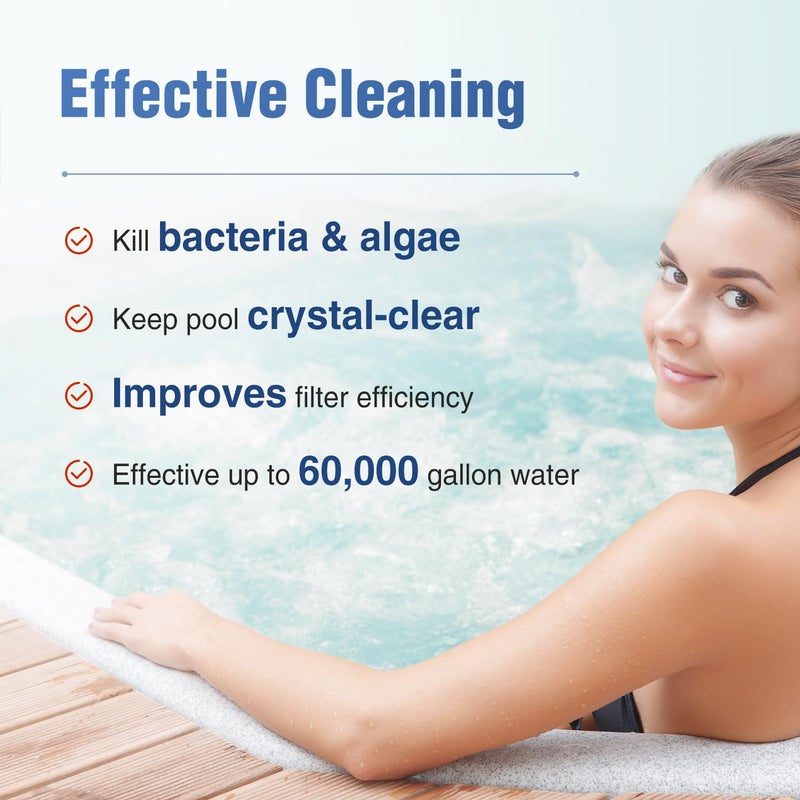 VIEWTOWN 5Lbs Chlorinating Granules for Pools, Spas & Hot Tubs â€“ Kills Bacteria & Algae, Fast-Dissolving Formula - Image 3