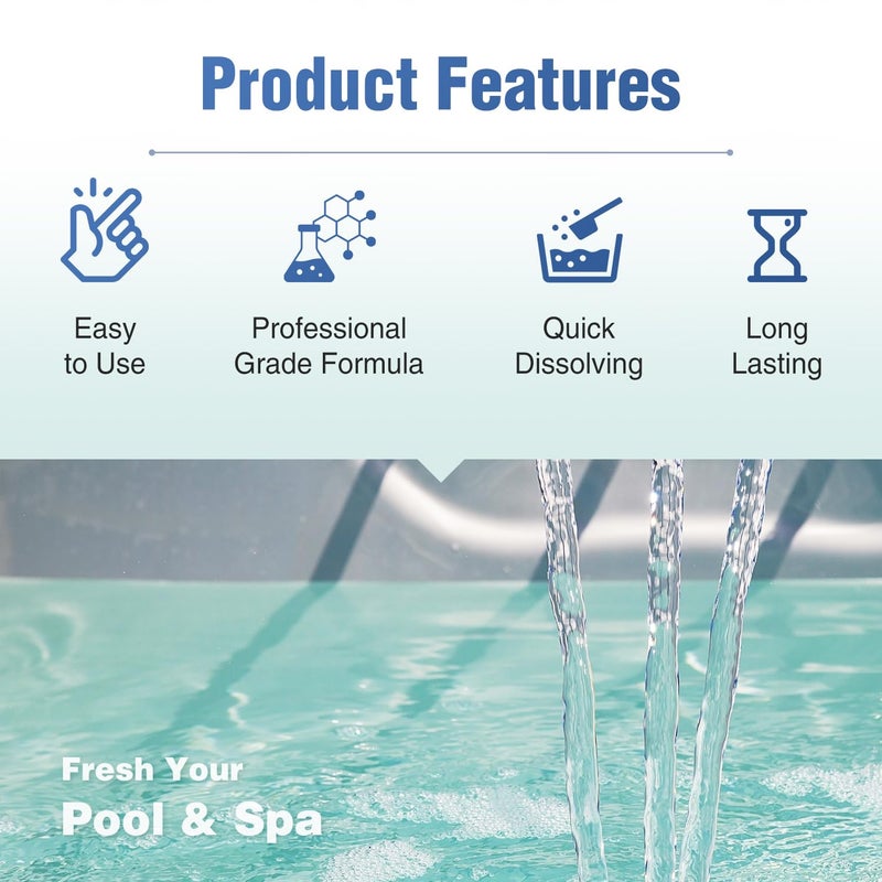 VIEWTOWN 5Lbs Chlorinating Granules for Pools, Spas & Hot Tubs â€“ Kills Bacteria & Algae, Fast-Dissolving Formula - Image 4