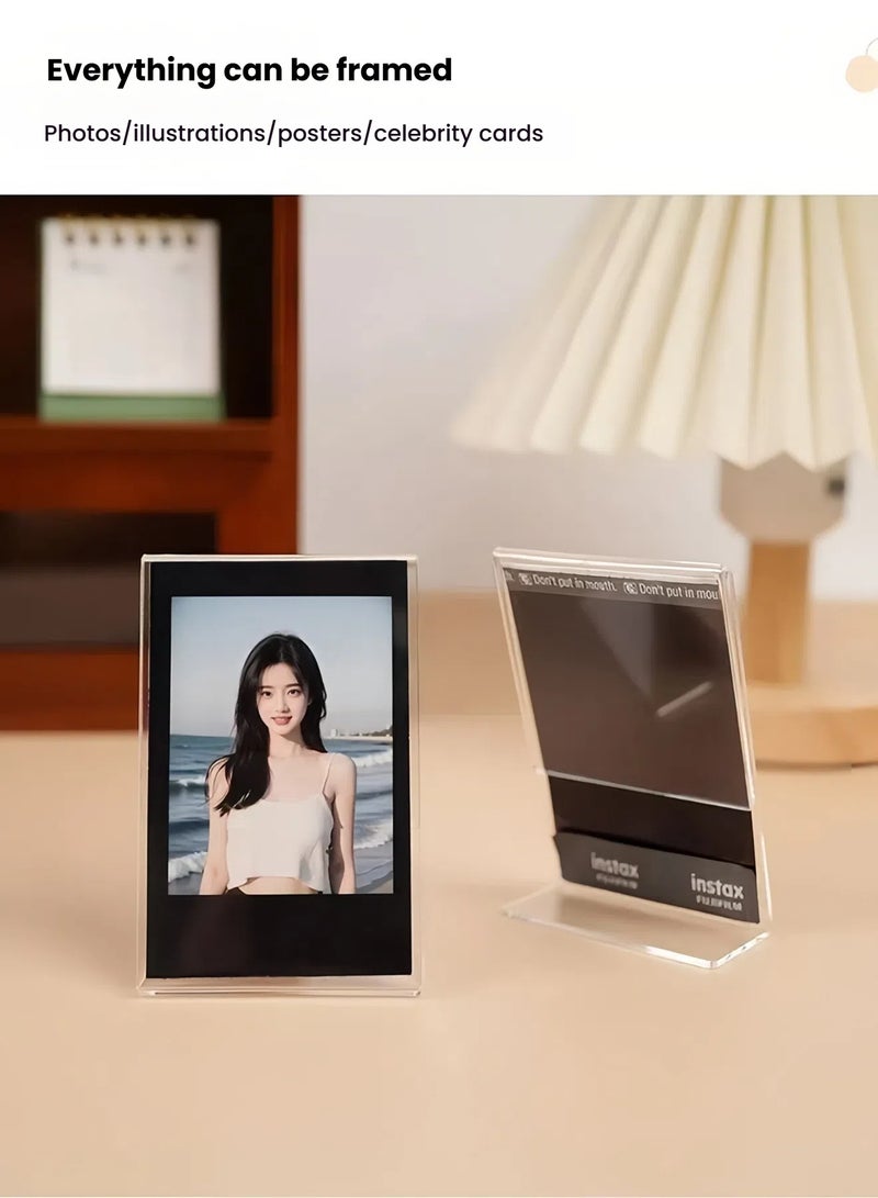 غابة خضراء برواز  مجموعة إطارات الصور الصغيرة للعرض على المكتب، إطارات الصور الصغيرة لكاميرا Instax Mini، مجموعة أفقية ورأسية من قطعتين - Image 2