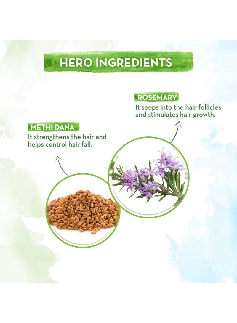 Mama Earth Rosemary Anti-Hair Fall Shampoo With Rosemary & Methi Dana For Reducing Hair Loss & Breakage-400 Grams Up To 94% Stronger Hair* Up To 93% Less Hair Fall For Men&Women - Image 4