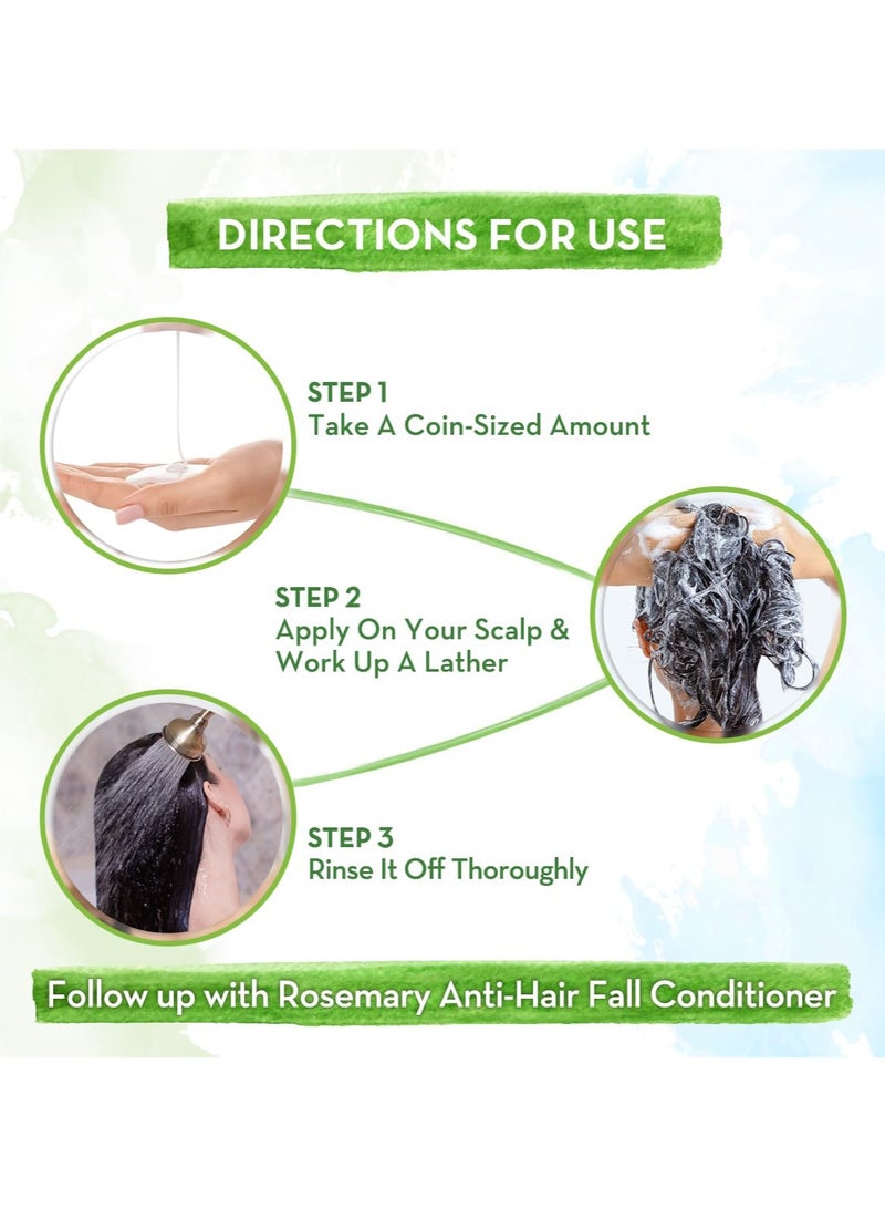 Mama Earth Rosemary Anti-Hair Fall Shampoo With Rosemary & Methi Dana For Reducing Hair Loss & Breakage-400 Grams Up To 94% Stronger Hair* Up To 93% Less Hair Fall For Men&Women - Image 5