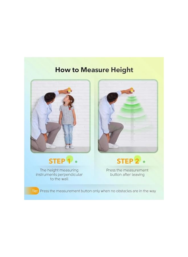 The Bros Ultrasound Body Height Stadiometer, Portable Handheld Cordless Height Measurement Device, with Temperature Display, Precision Room Decor, for Children and Adults 30cm-220cm / 11.8in-86.6in - Image 3