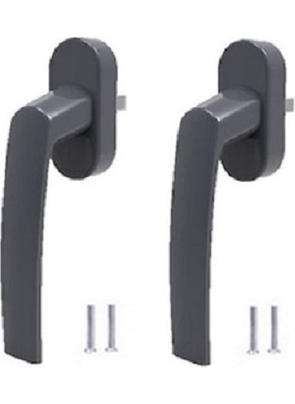 Four Season - 2 Pieces Anthracite Gray Colored Aluminum Casting Painted PVC Pimapen Window Handle - Image 1
