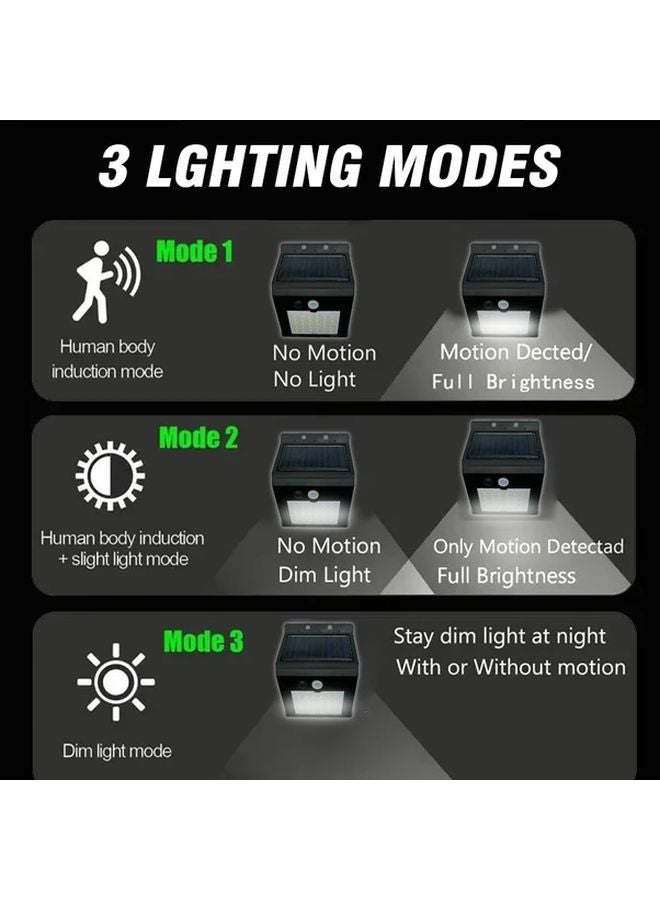 2pcs Solar Powered Outdoor Security Lights Motion Sensor Auto On Off 3LEDs - Image 5