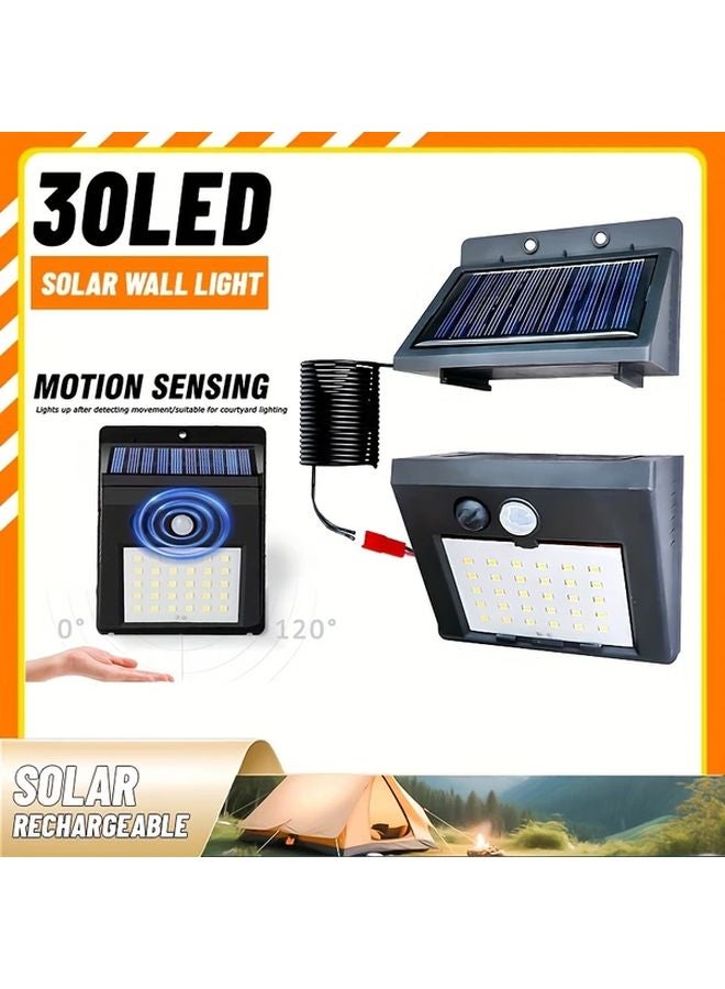 2pcs Solar Powered Outdoor Security Lights Motion Sensor Auto On Off 3LEDs - Image 2
