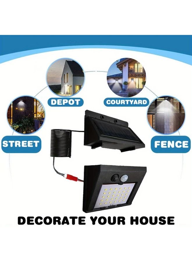2pcs Solar Powered Outdoor Security Lights Motion Sensor Auto On Off 3LEDs - Image 3