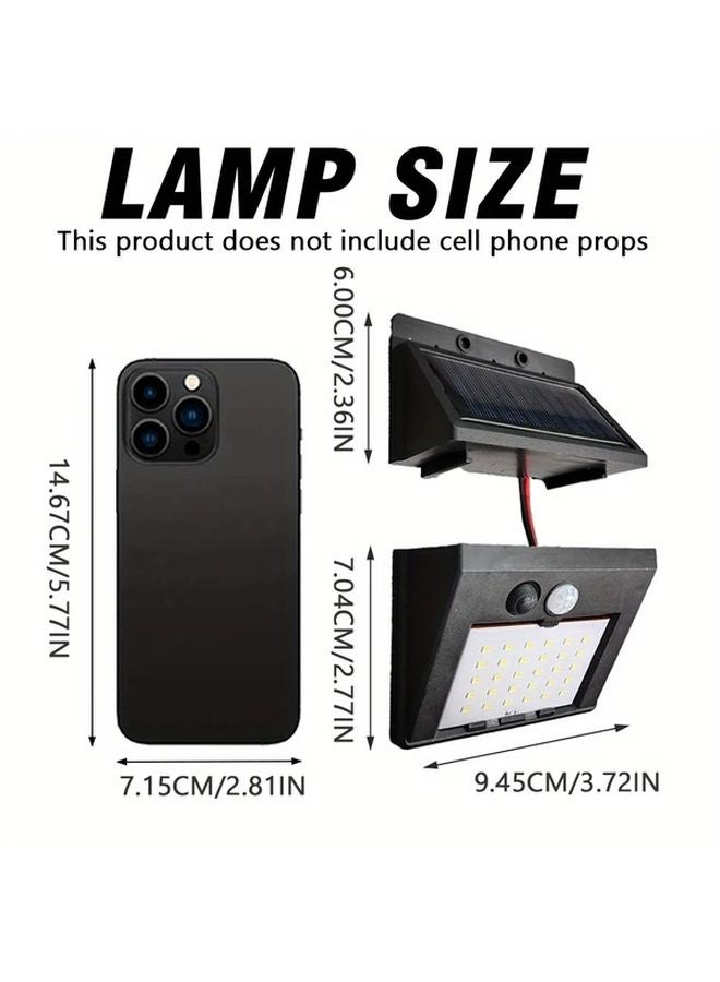 2pcs Solar Powered Outdoor Security Lights Motion Sensor Auto On Off 3LEDs - Image 4