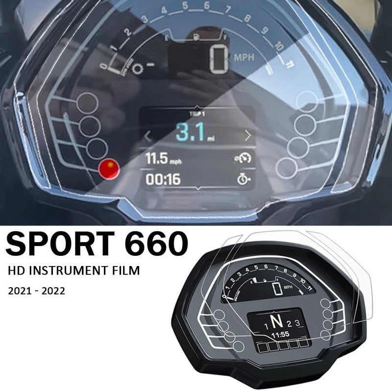 QASULER Motorcycle Dashboard Screen Protector for Sport 660 - Image 2