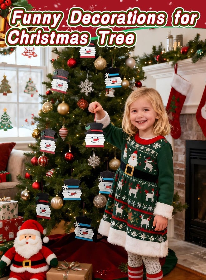 Big Gun Biggun 16 Pcs Snowman Stick Craft Kits for Christmas Tree Decorations - Christmas Crafts Ornament for Kids Adults Home Classroom Xmas Activities Party Favors - Image 3