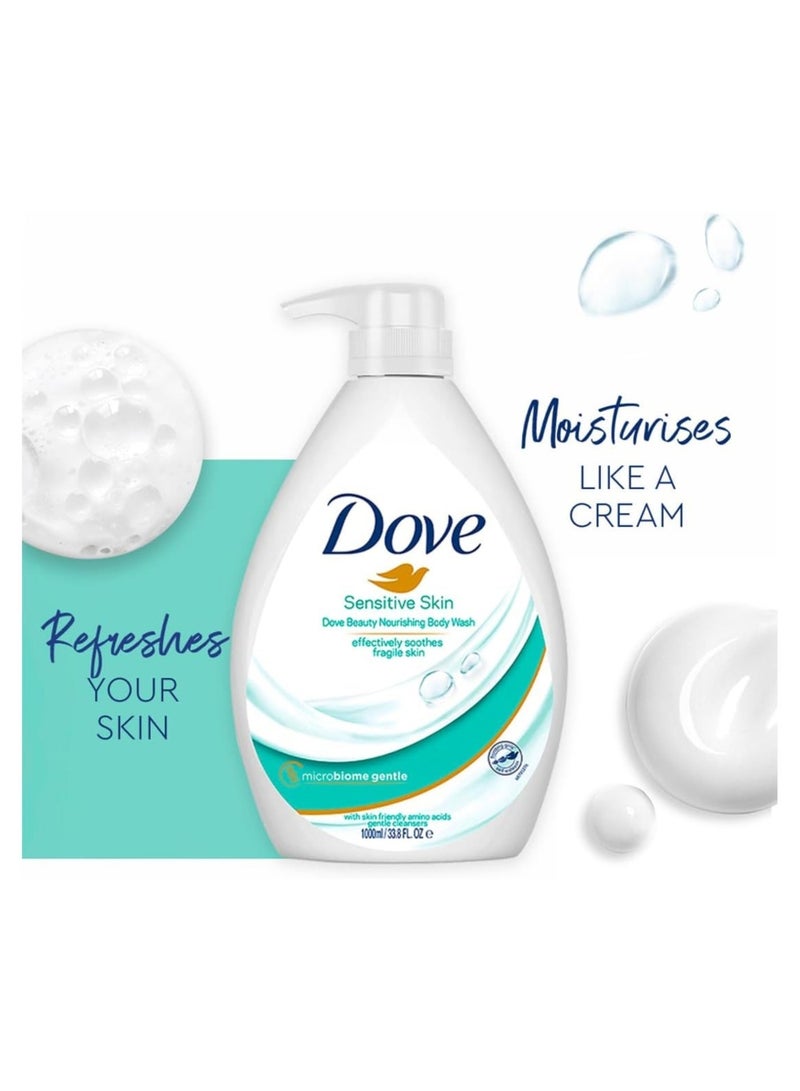 Dove Sensitive Skin Nourishing Body Wash 1000ml - Image 4