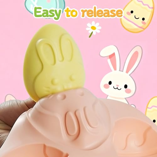 Vidotim 3Pack Easter Chocolate Mold,6 Cavity Easter Eggs Silicone Mold, Non-Stick Egg Baking Mold Tray,Egg Shaped Molds (Easter Eggs Mold) - Image 5