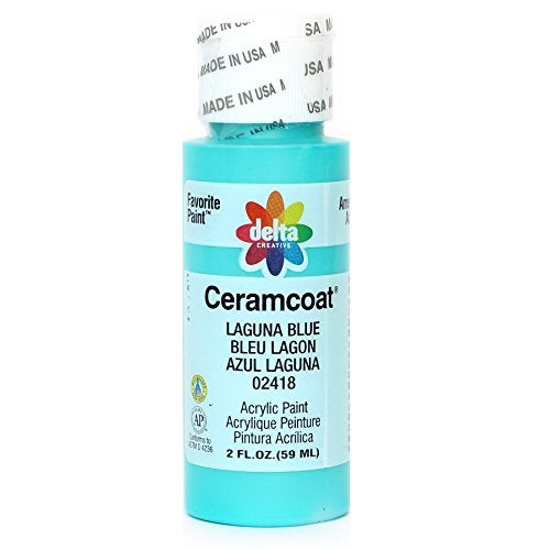 Delta Creative Ceramcoat Acrylic Paint in Assorted Colors (2 oz), 2418, Laguna Blue - Image 1