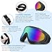 4-FQ 4FQ Motorcycle Goggles 3Pack with Neck Gaiter ATV Dirt Bike Goggles Motocross Riding Eyewear Bike UTV MTB MX Offroad Windproof Ski Glasses UV400 AntiFog Scratch Dustproof for Adult Youth Kids - Image 2